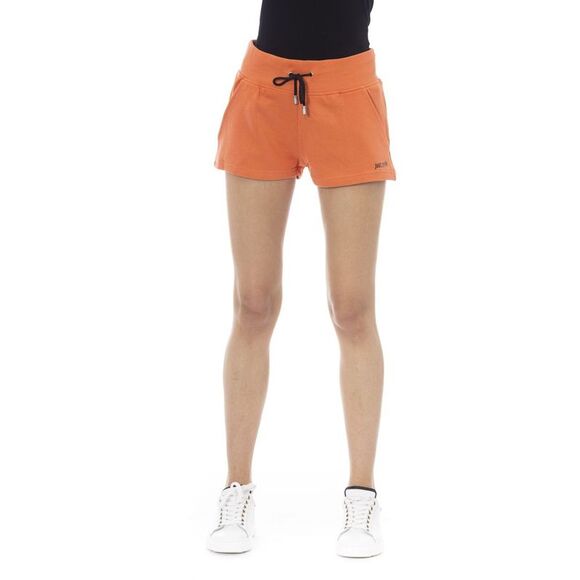 Just Cavalli Pants - Just Cavalli Orange Cotton Women's Women's Sweatshorts